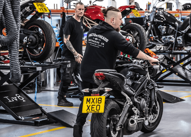 SuperBike Factory detail and preparation area